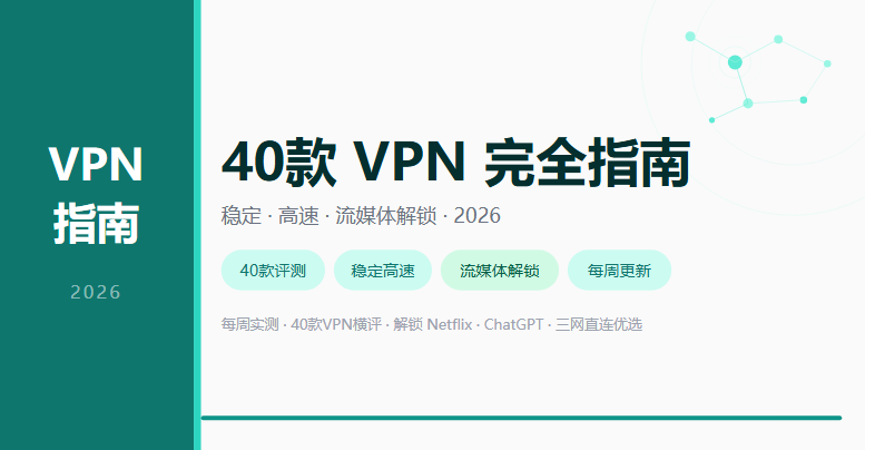 稳定高速VPN重点推荐：40款性价比翻墙梯子完全指南